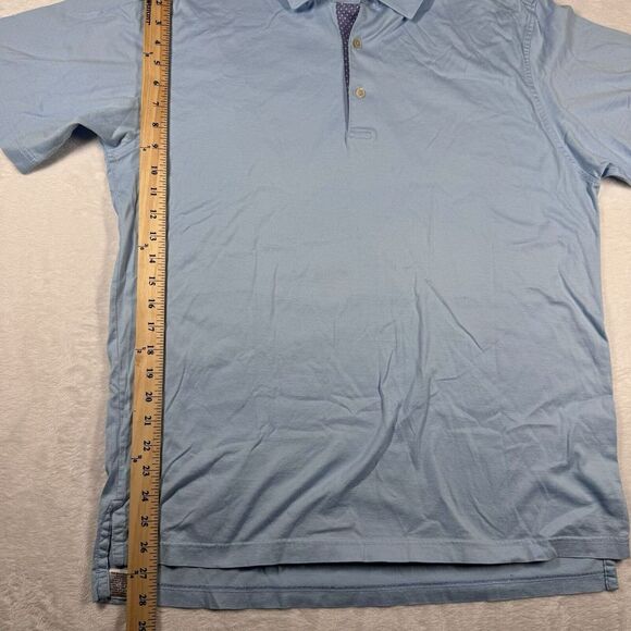 Peter Millar Mens Golf Polo‎ Size Large Short Sleeve Shirt Logo Preppy Comfort - Picture 13 of 13